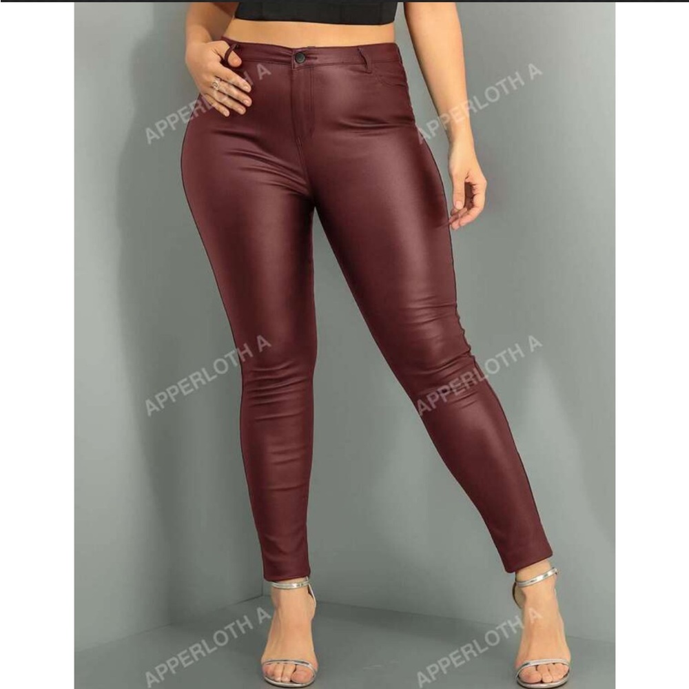 SHEIN Leather Skinny Pants